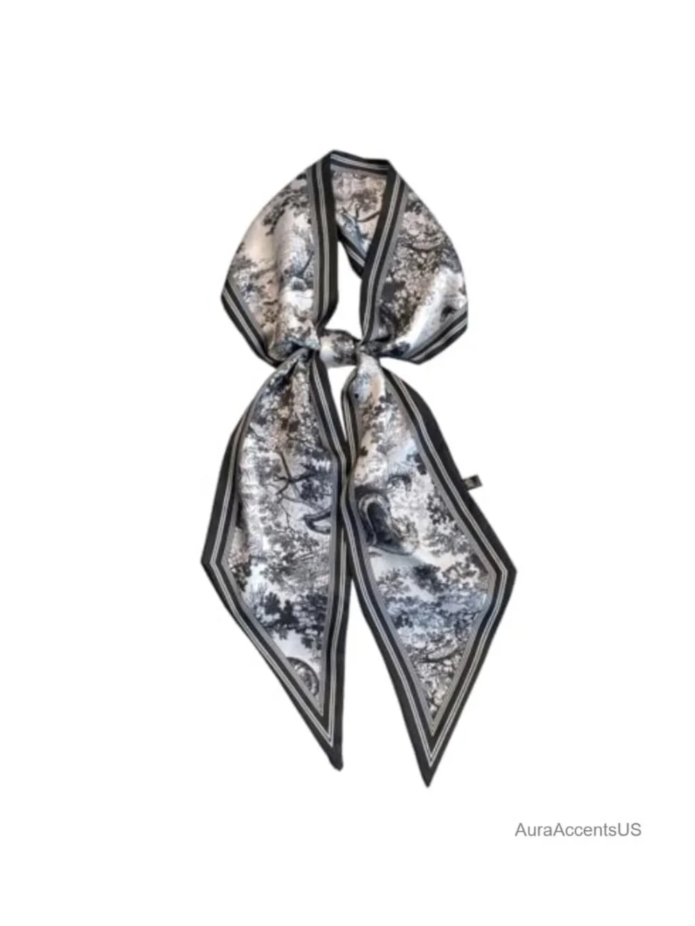 Silk-like Satin Scarf for Hair Neck Bag - Long Ribbon Accessory